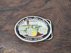 VINTAGE JOHN DEERE « NOTHING RUNS LIKE A DEERE! » METAL BELT BUCKLE