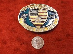 EXCELLENT MENS LIMITED EDITION #2413 BELT BUCKLE « OPERATION DESERT STORM » U.S.A.