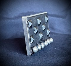“Arrival Over the Nile” Studded Pyramid Lthr OOAK Buckle Darren McNeese