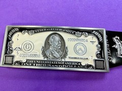 $1,000 US Dollar Federal Reserve Note The United States of America Belt Buckle