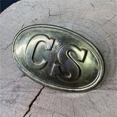 Confederate CS Civil War Reproduction Oval Belt Buckle