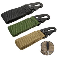 Tactical Nylon Molle Buckle Hook Carabiner Key Chain Key Clip Belt Metal Hook