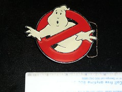 GHOST BUSTERS BELT BUCKLE GLOWS IN THE DARK COOL!!