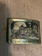 Chama, New Mexico Locomotive 146 of 750 Solid Bronze Silverton Belt Buckle