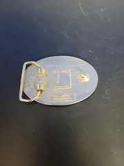 Vintage Oil Pump Oil Drill 24K Gold Overlay Belt Buckle KMD Energy VHTF