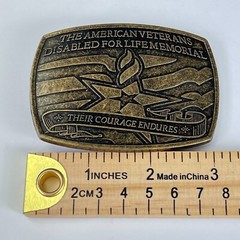 The American Veterans Disabled For Life Memorial Belt Buckle 2007 Sponsor