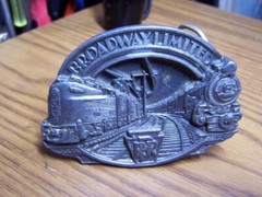 New C&J Belt Buckle 1088 DIESEL & LOCOMOTIVE SCENE PEWTER Broadway Limited 1987