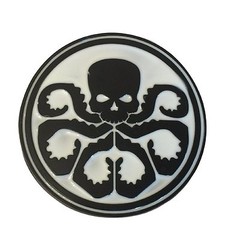 Marvel Comics CAPTAIN AMERICA Hydra Black On White Metal/Enamel Belt Buckle