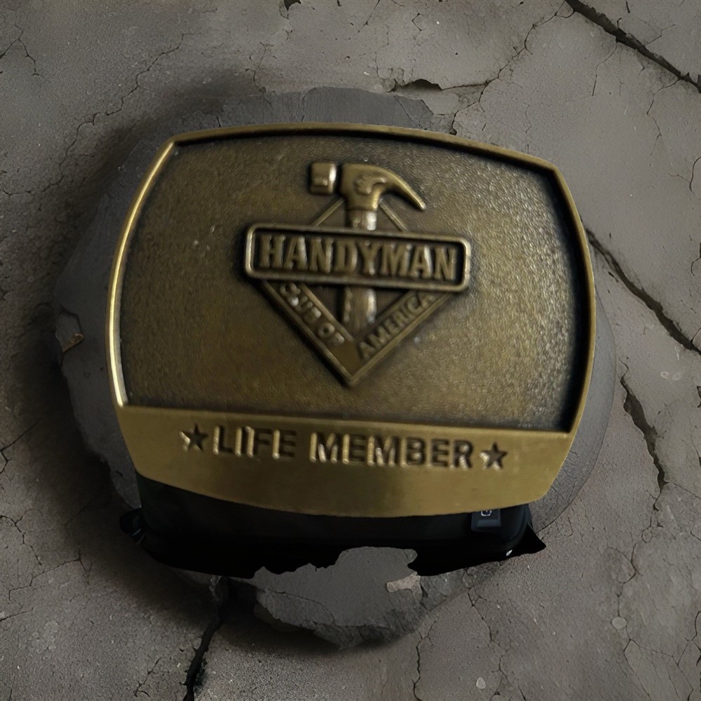 Vintage Belt Buckle Handyman Club Of America Life Member Hammer (7)