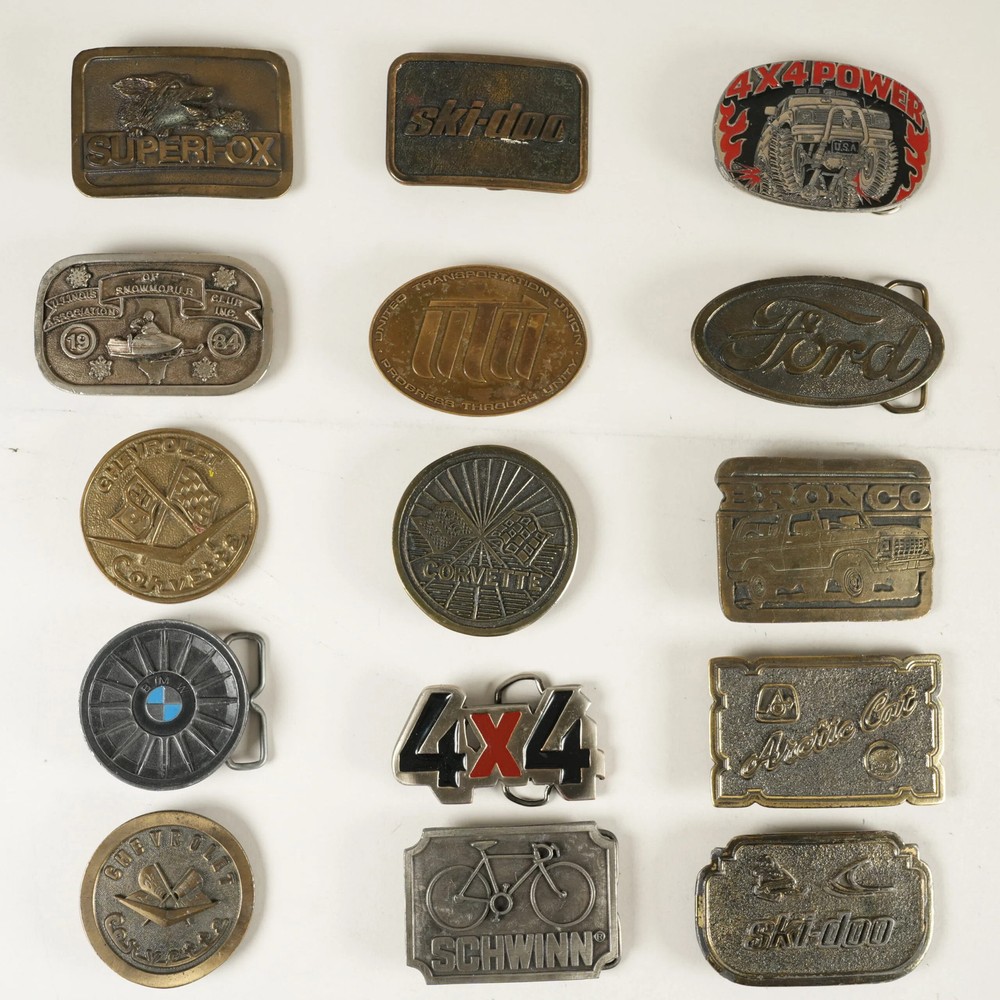 15x Vintage & Modern Belt Buckles Transportation Themed 32312