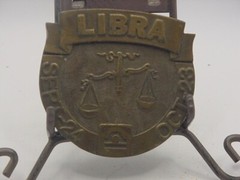 Vintage Bergamot Brass Works Belt Buckle Libra Zodiac 1976 Rare