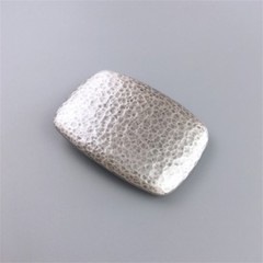 Vintage Silver Plated Hammer Forged Rectangle Belt Buckle also Stock in the US