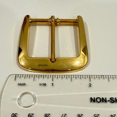 Unbranded Belt Buckle Men Gold Rectangular Polished Classic Minimalist 2 x2&Prime;