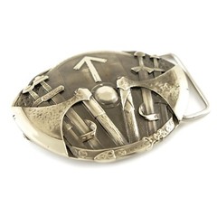 Tiwaz german silver belt buckle Old Norse Scandinavian Celtic Viking Pagan runic