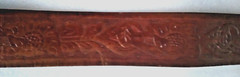 Raintree Grizzly Bear Buckle & Size 38 Leather Belt