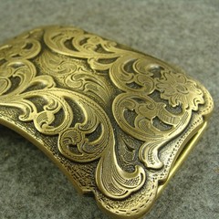Heavy duty Brass “ Floral ” Belt Buckles For 1.5&Prime; Plate Pin western Buckle Z168