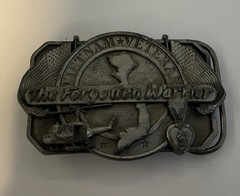 Vintage 1985 Vietnam Veteran Belt Buckle-USA Made- “The Forgotten Warrior”