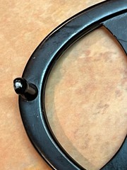 Pre Owned Black Hurley H Logo Oval Belt Buckle Lead Free.