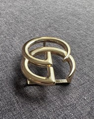 Vintage Gold G Logo Monogram Reversible Golden Belt Buckle 4cm 1.5&Prime; Designer