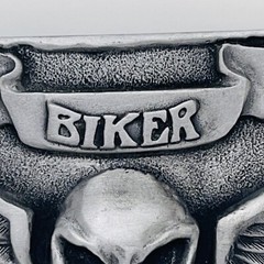Vintage EASYRIDERS BIKER Metal Belt Buckle SKULL WINGS Chopper Bike Motorcycles