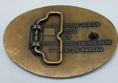 Vintage 1984 First Federal Savings Bank Newton Kansas Belt Buckle Ltd Ed #184