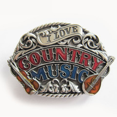 Western Men Zinc alloy Leather Belt Buckle American Country Music Pattern