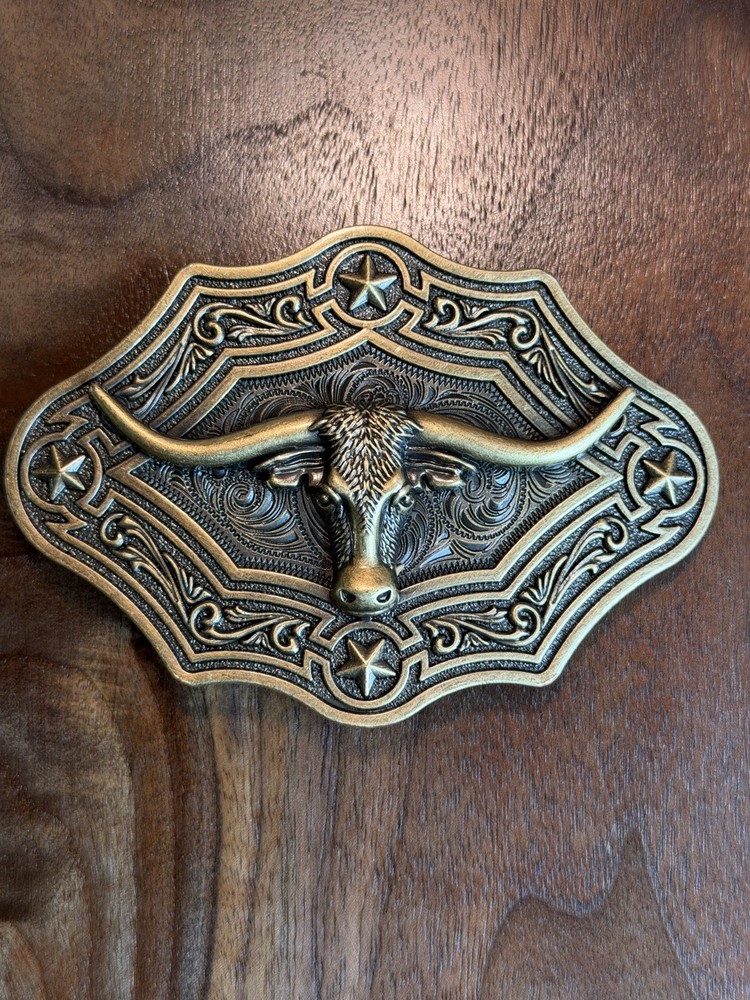 Longhorn Bull Belt Buckle for Men- Western Rodeo Texas Cowboy Belt Buckles