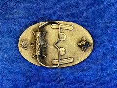 Vintage Skiing Belt Buckle Brass 1976 Snow Cross Country Sports Aspen Vail