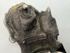 Vintage 1984 Solid Brass Multi-Color 3” Dragon #H1422 3D Belt Buckle