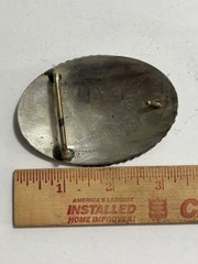 Vintage Western Silver Tone Horse Motif German Silver Engravable Belt Buckle