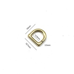 Premium Bag D Loop Seamless Gold D Ring 13mm lot