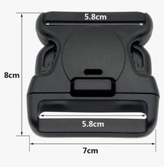 Black Triple Retention Buckle 2.25”wide