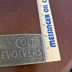 Vintage Colt Revolvers Brass Belt Buckle – Western Antique Finish