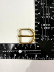 Solid Brass Satin Brass Belt Buckle Made in Italy Fits 1.18&Prime; Belt Strap