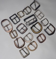 Lot of 17 Vintage Belt Buckles Mixed Sizes Finishes Brass Steel Levi&rsquo;s Prym Leat