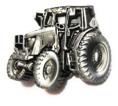 ♈ Raised Graphics ♈ Antique Silver Color tractor mens Belt Buckle Country Farm