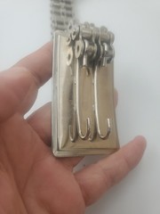 Vintage 1970s Japan D.I.D.40 Motorcycle Chain Belt Etched Buckle 32&Prime; Stainless