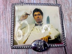 Scarface Movie Al Pacino Tony Montana Cigar Photo Universal Studios Belt Buckle
