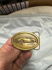 Vintage Indiana Metal Craft Belt Buckle, 1953 Corvette