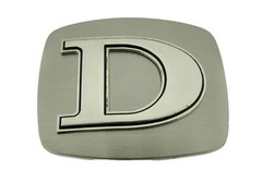 New Men Women Initial Letter A-Z Belt Buckles Western Cowboy Silver Chrome Metal