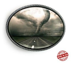 Twister Belt Buckle – Tornado Alley Handmade Silver Buckle – 624