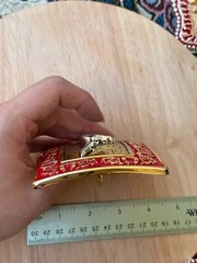 Western Buckle Gold Silver Red Longhorn Bull Cowboy Fit 2 » Hebillas Vaqueras