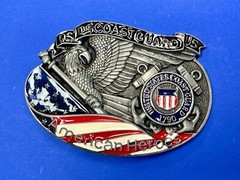 The Us Coastguard Raised Dimensional Belt Buckle America&rsquo;s Heroes