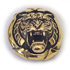 Tiger Angry Head Brass Belt Buckle