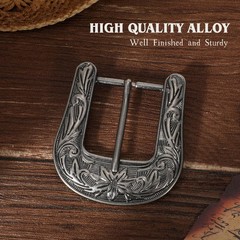 BELTROAD Western Belt Buckles for Men Women Cowboy Medium, 09-silver (Flower)