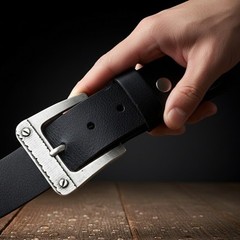 Pin Buckle Belt Buckle with Ornament – Classic Metal Design