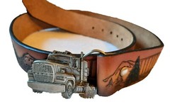 The Great American Buckle Co. USA Truckering Belt 36 In Buckles1980~Serial #234