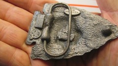 SISKIYOU Buckle Co 1988 Western Arrowhead Buffalo Pewter Belt Buckle Y80 USA