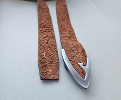 Armani Jeans Casual Belt Mens Sz 37&Prime;-41&Prime; Rough Distressed Leather 1.7&Prime; Brown