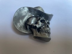 Western Cowboy Skull Belt Buckle Outlaw Skeleton Cowboy Fashion Buckle